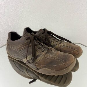 ARIZONA Vintage 2000s Brown Leather Suede Lace Up Casual Bowler Oxford Sneakers